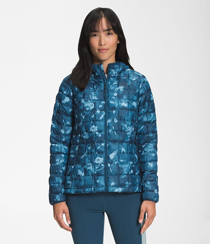 Plumifero The North Face Mujer Printed Thermoball™ Eco Sudadera Con Capucha - Colombia IVPEDR214 - Azules